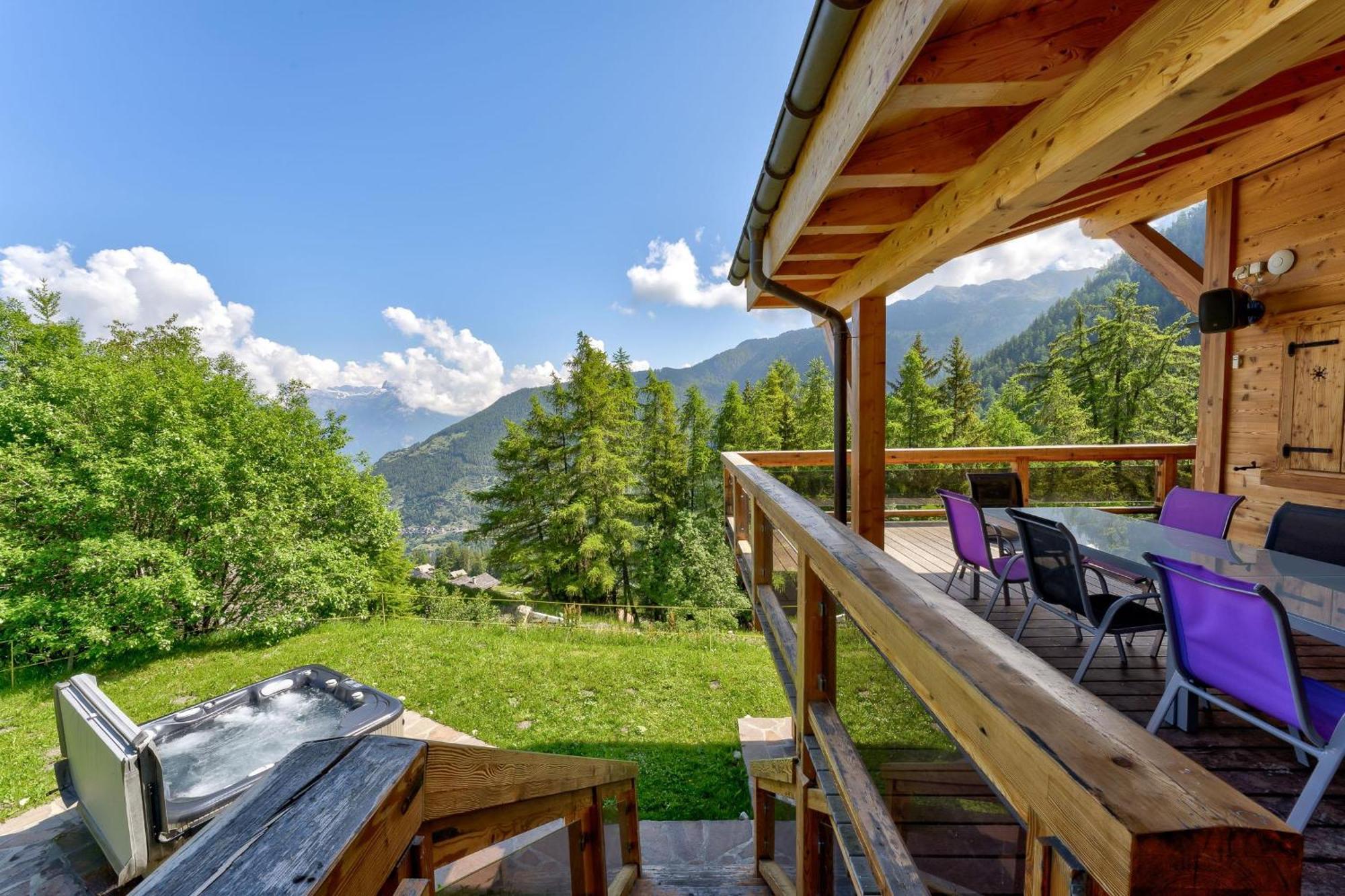 Chalet Flocon De Neige - Jacuzzi - Sauna La Tzoumaz Exterior foto