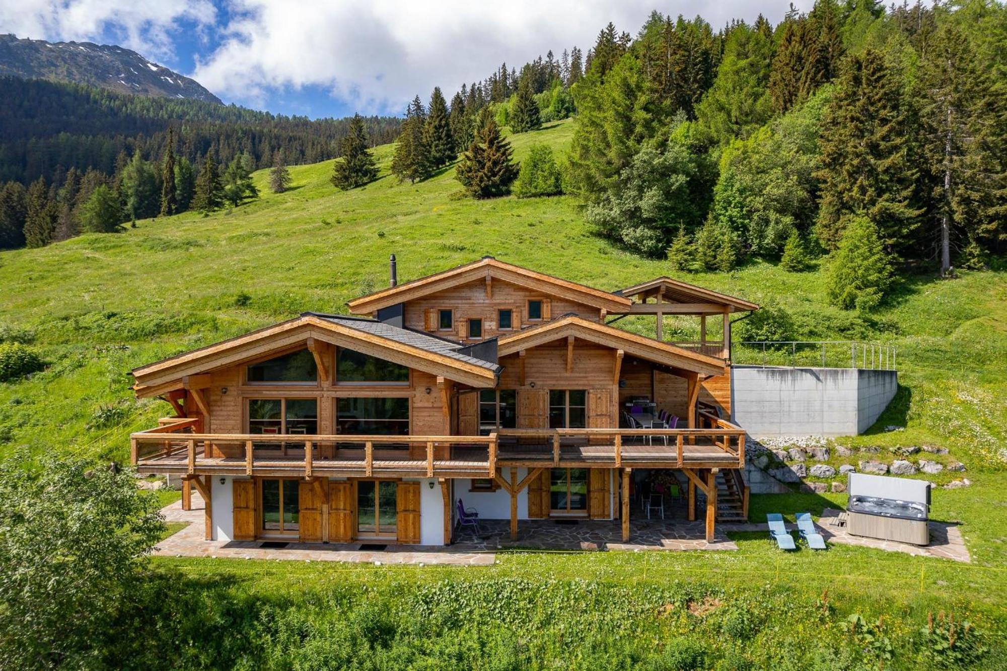Chalet Flocon De Neige - Jacuzzi - Sauna La Tzoumaz Exterior foto