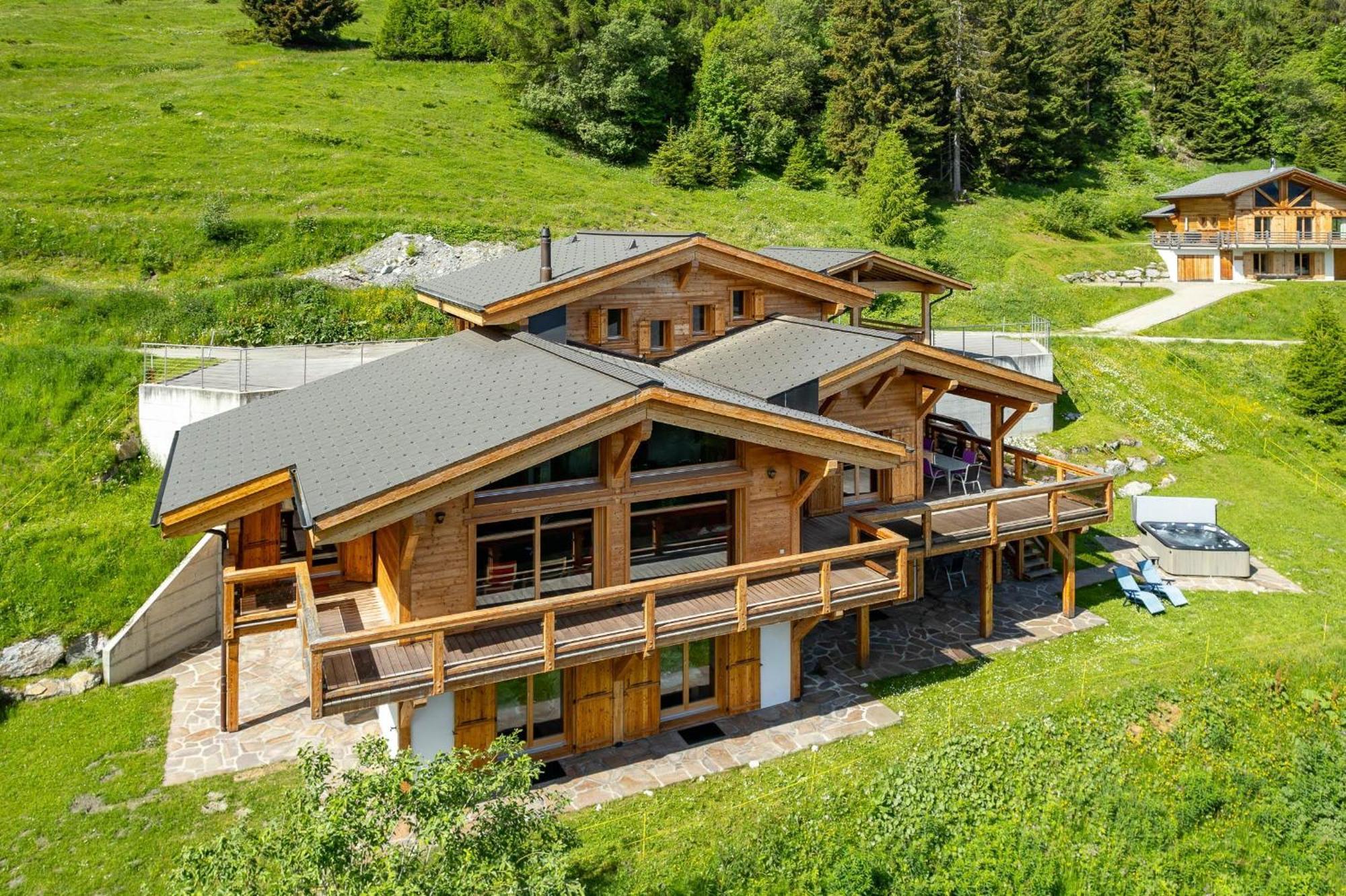 Chalet Flocon De Neige - Jacuzzi - Sauna La Tzoumaz Exterior foto